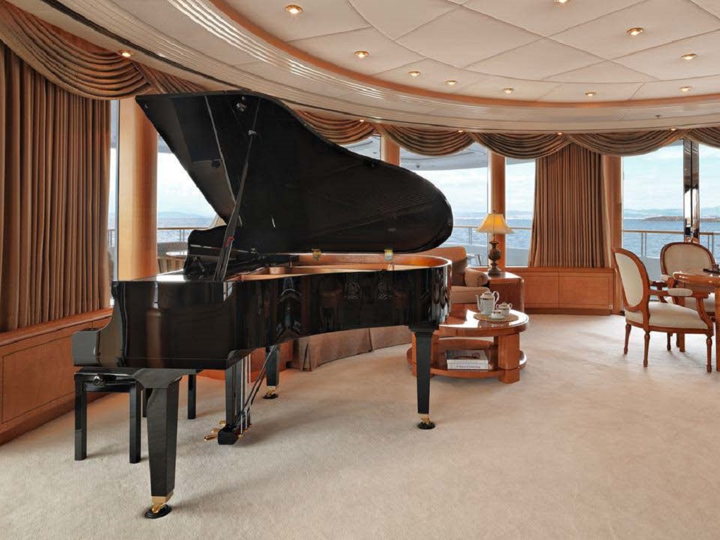 Capri Lurssen m Inerior Main Salon Piano