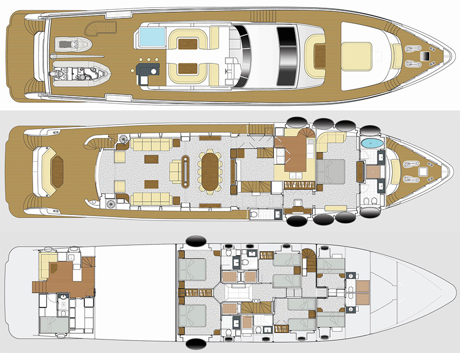 Majesty 105 Layout Yachtzoo Yachts For Charter And Majesty 105 Luxury Yacht S