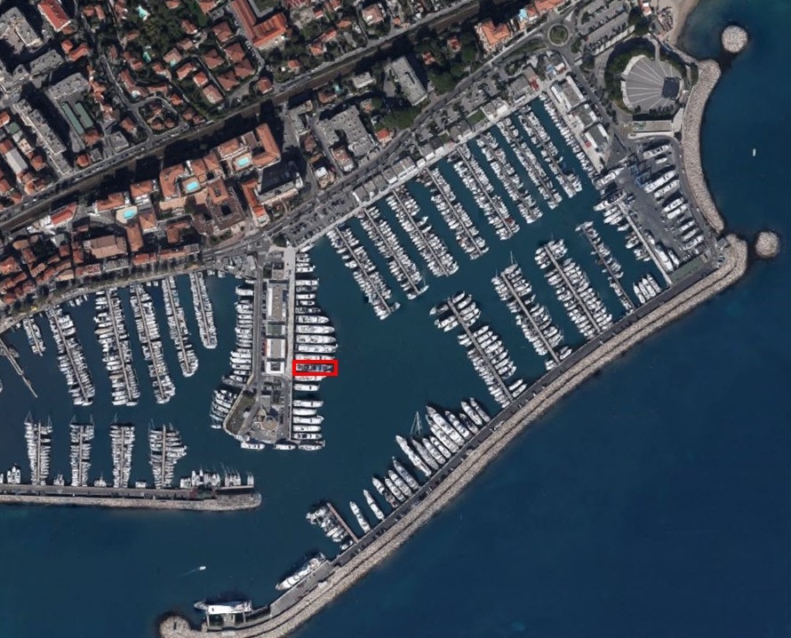 Map of 50m Yacht Berth for Sale in Golfe-Juan South of France - YACHTZOO