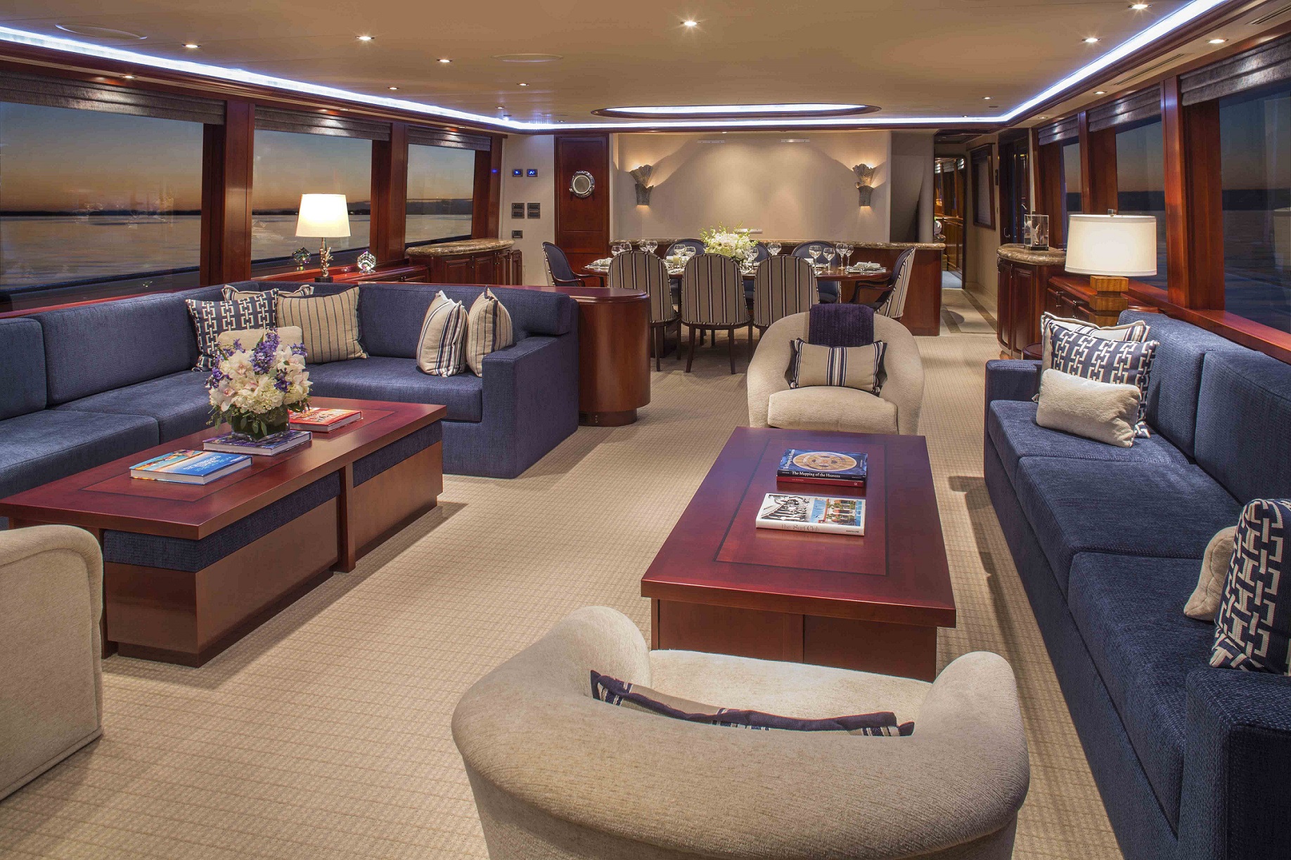 plan a yacht for charter main salon