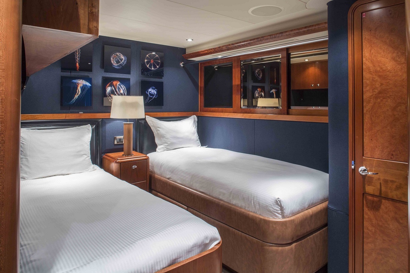 plan a yacht for charter twin guestroom