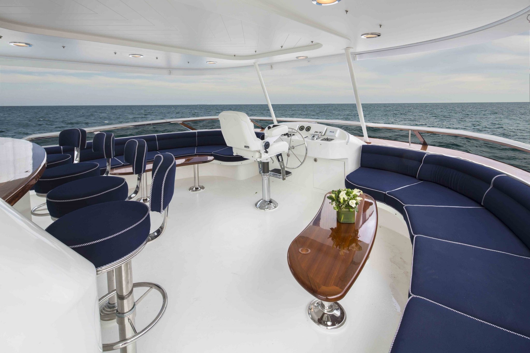 plan a yacht for charter upper deck view