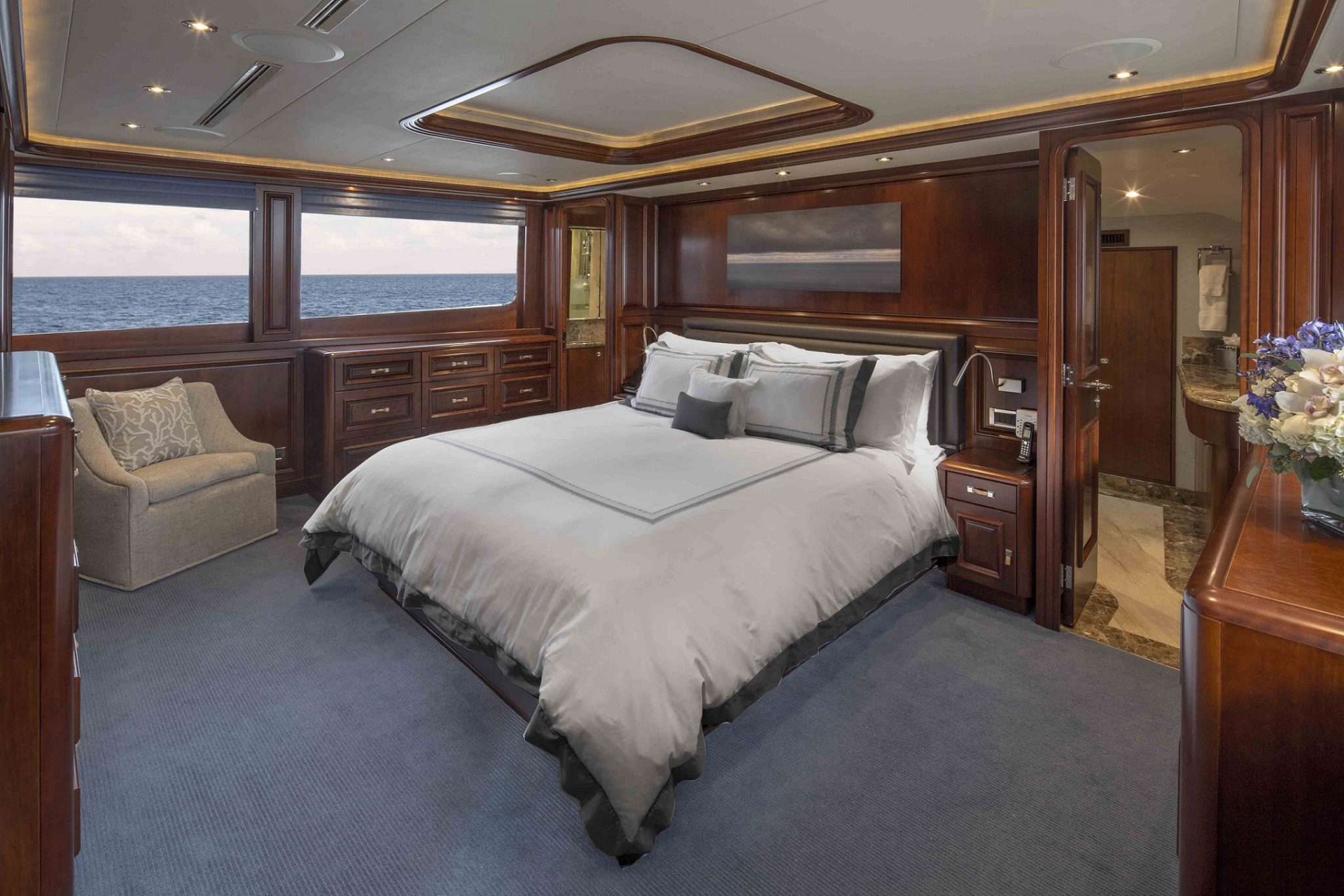 plan a yacht for charter guest bedroom