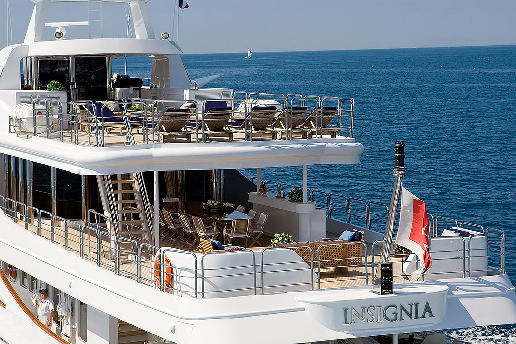 aft deck of m/y insignia