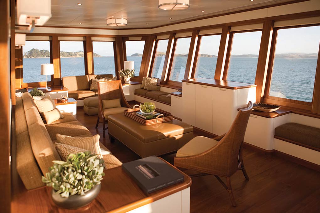 Private saloon on a yacht for charter yacht for charter M/Y SuRi