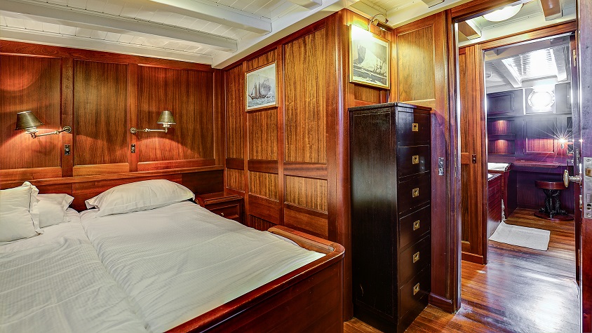 Private cabin on a luxury sail yacht TRINAKRIA for charter