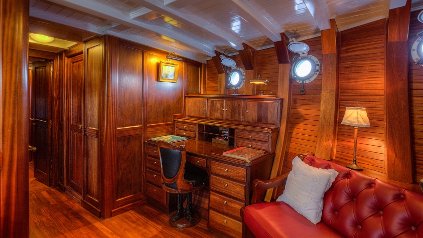 Private office on a yacht for charter S/Y TRINAKRIA