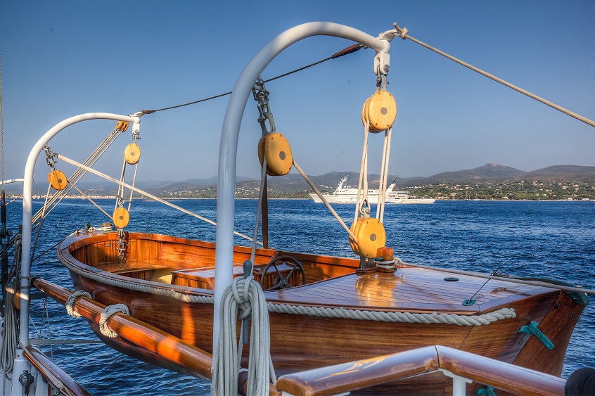 deck boat on a yacht for charter S/Y TRINAKRIA