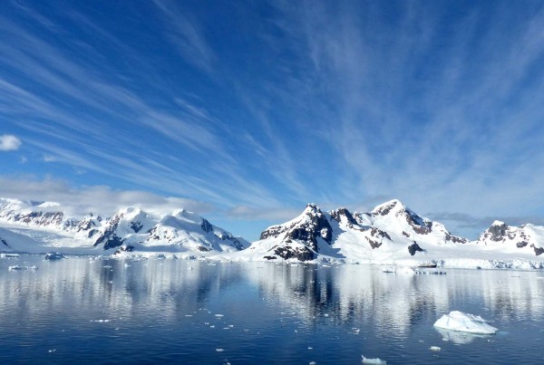 View from an Antarctica yacht charter