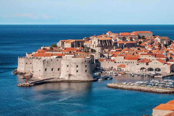 Dubrovnik port on luxury yacht charter Croatia