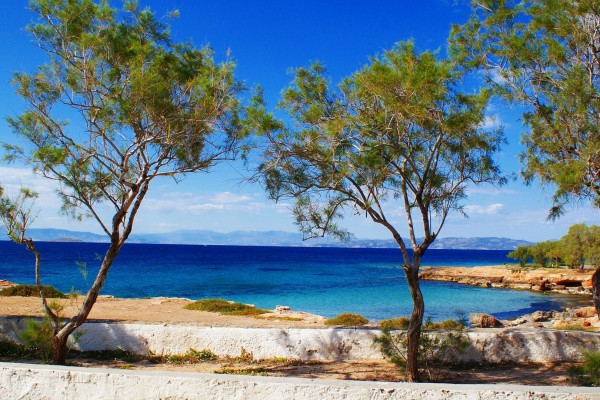 Landscape on a luxury yacht charter in Greece