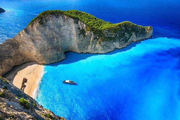 Zakynthos beach on luxury yacht charter Greece