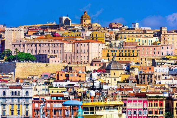 colourful buildings on luxury yacht charter italy