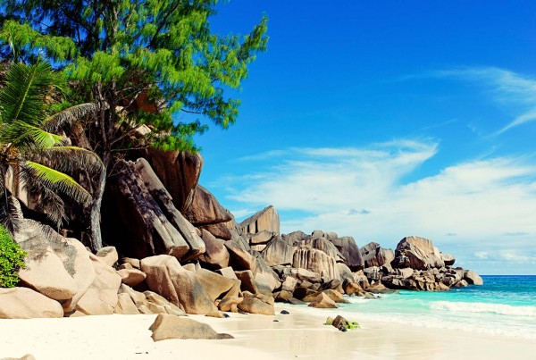 Beach on a Seychelles luxury yacht charter