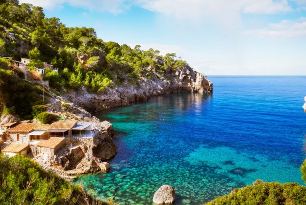 Coastline on luxury yacht charter Spain