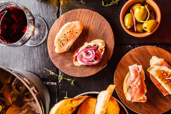 Tapas on luxury yacht charter Spain