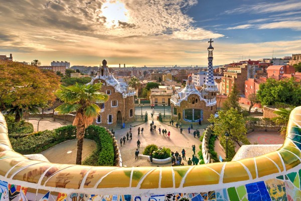 Gaudi's Park Güell - luxury yacht charter Spain