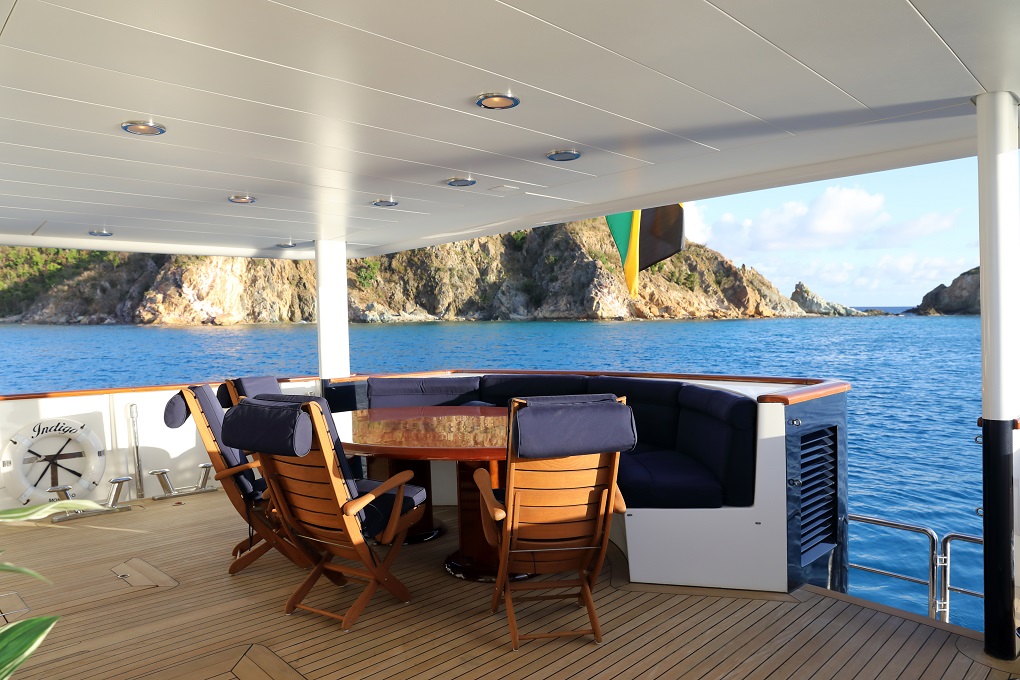 M/Y INDIGO yacht for charter deck area