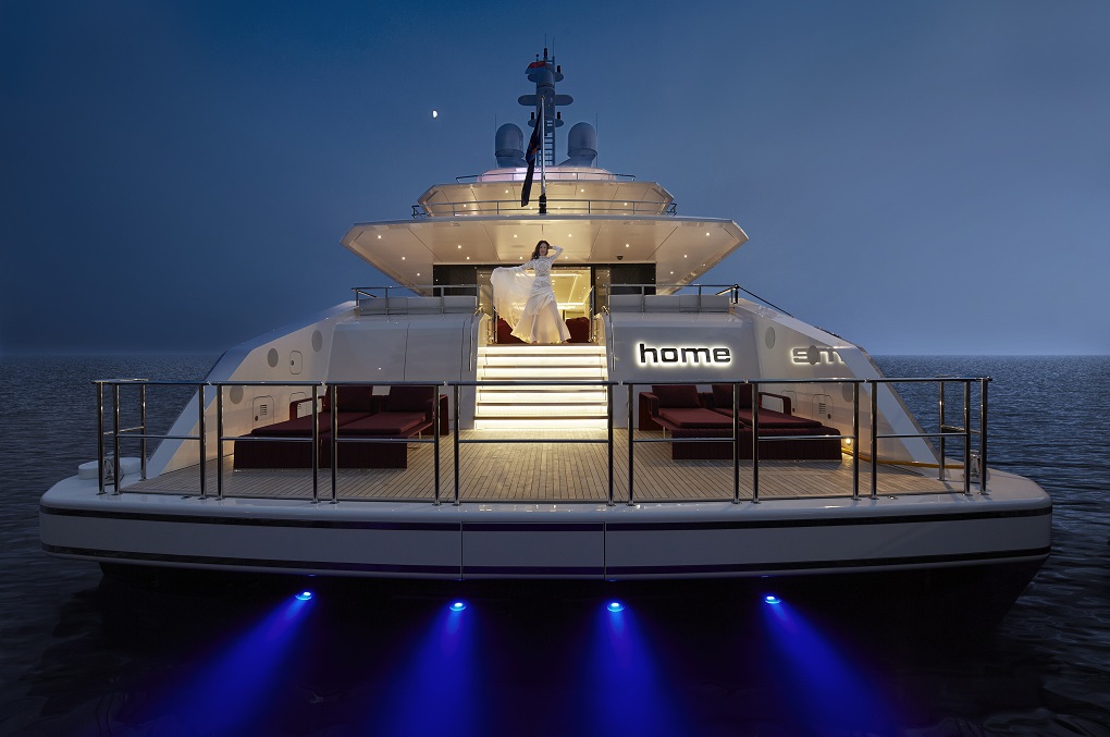 Deck area on M/Y Home yacht for charter