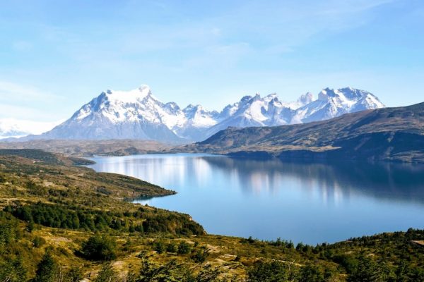 Mountain views on Patagonia yacht charter