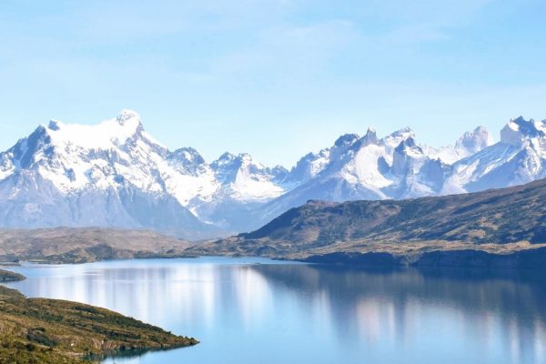 Mountain views seen on a luxury yacht charter in Patagonia