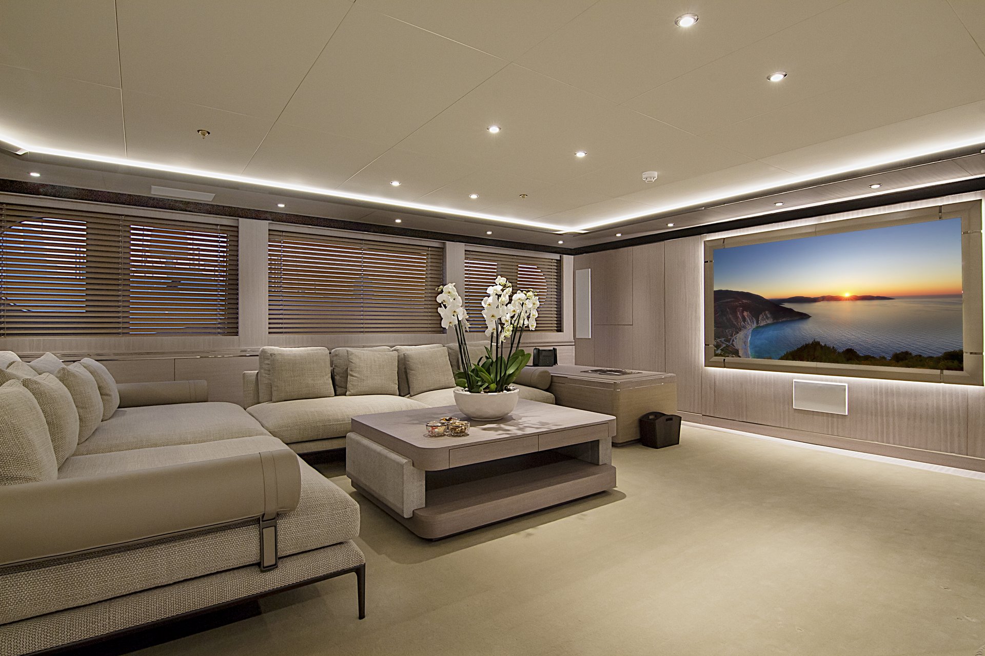 m/y invader yacht for charter lounge 2