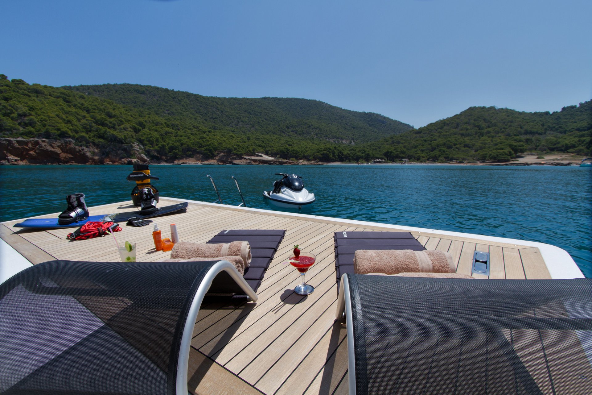 M/Y MABROUK yacht for charter sun lounging