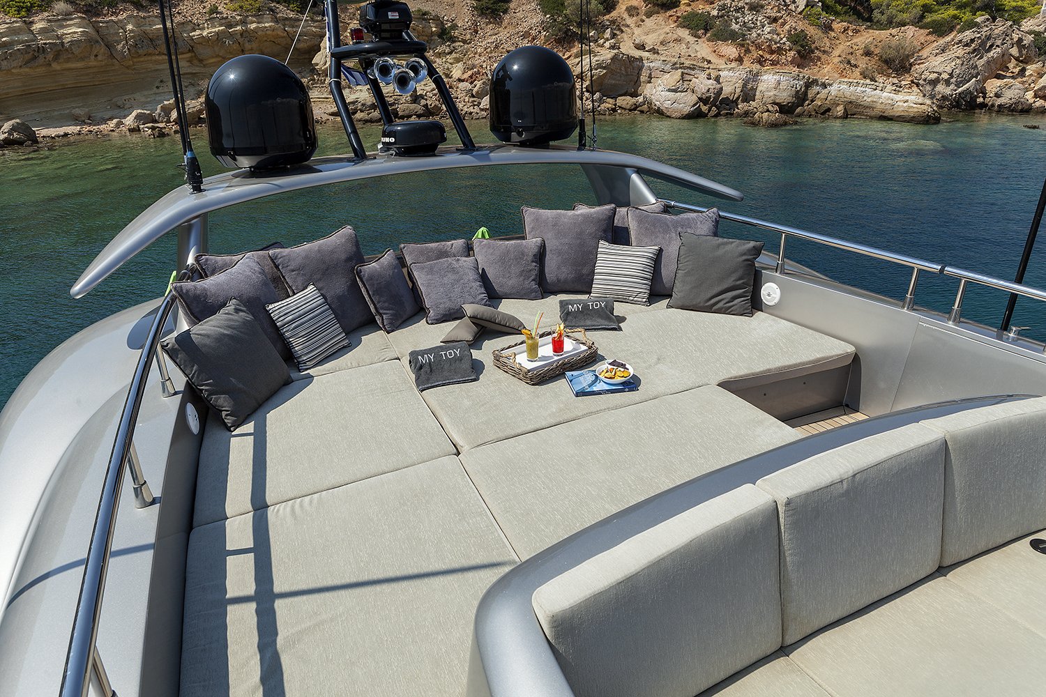 M/Y MY TOY yacht for charter deck lounging