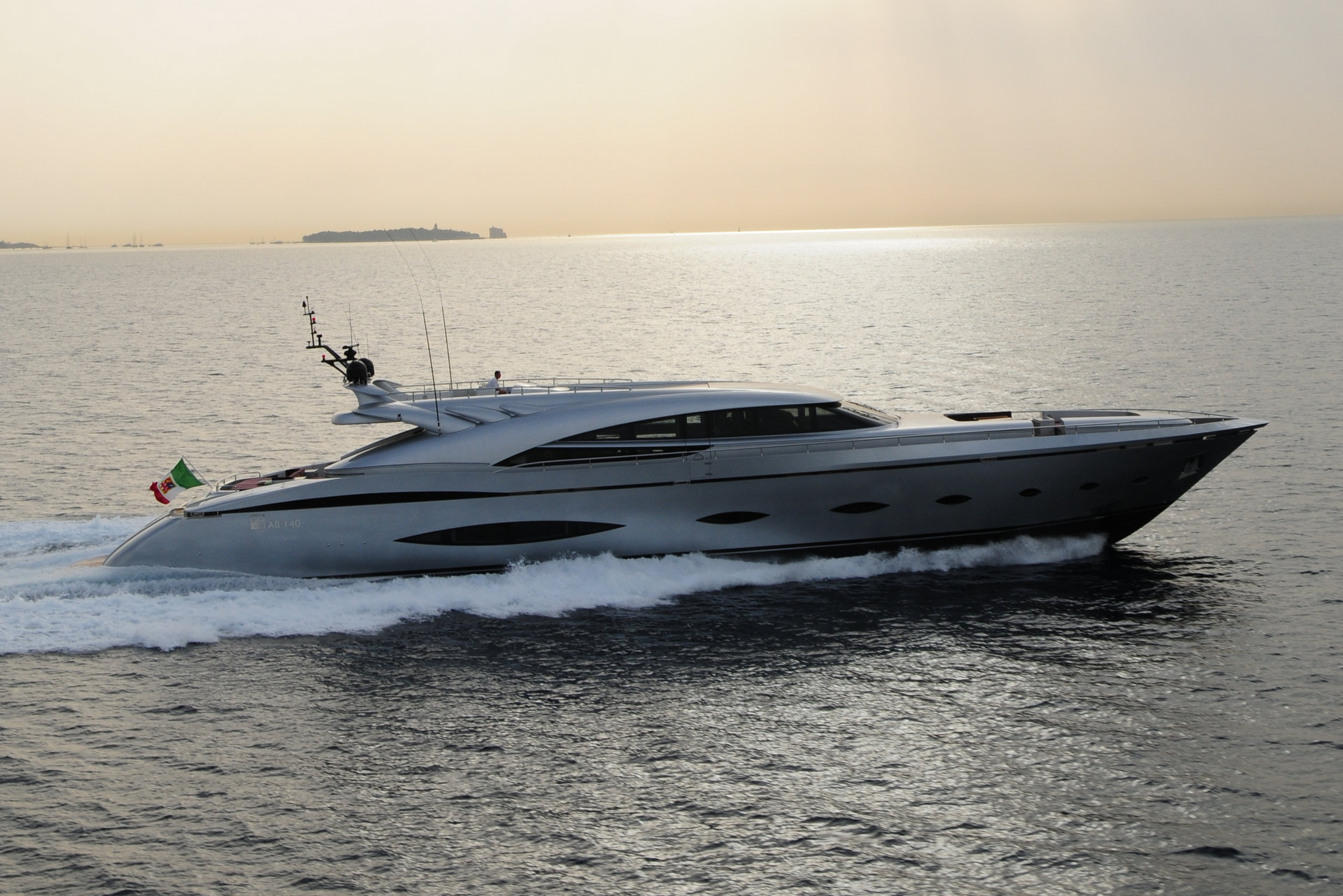 M/Y MY TOY yacht for charter sunset view