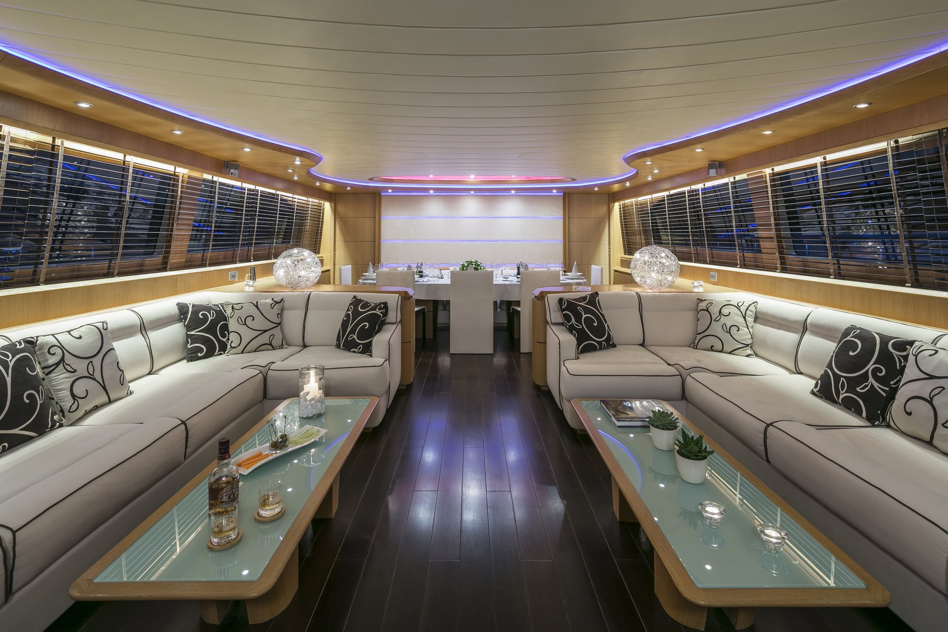 M/Y PARIS A yacht for charter indoor seating