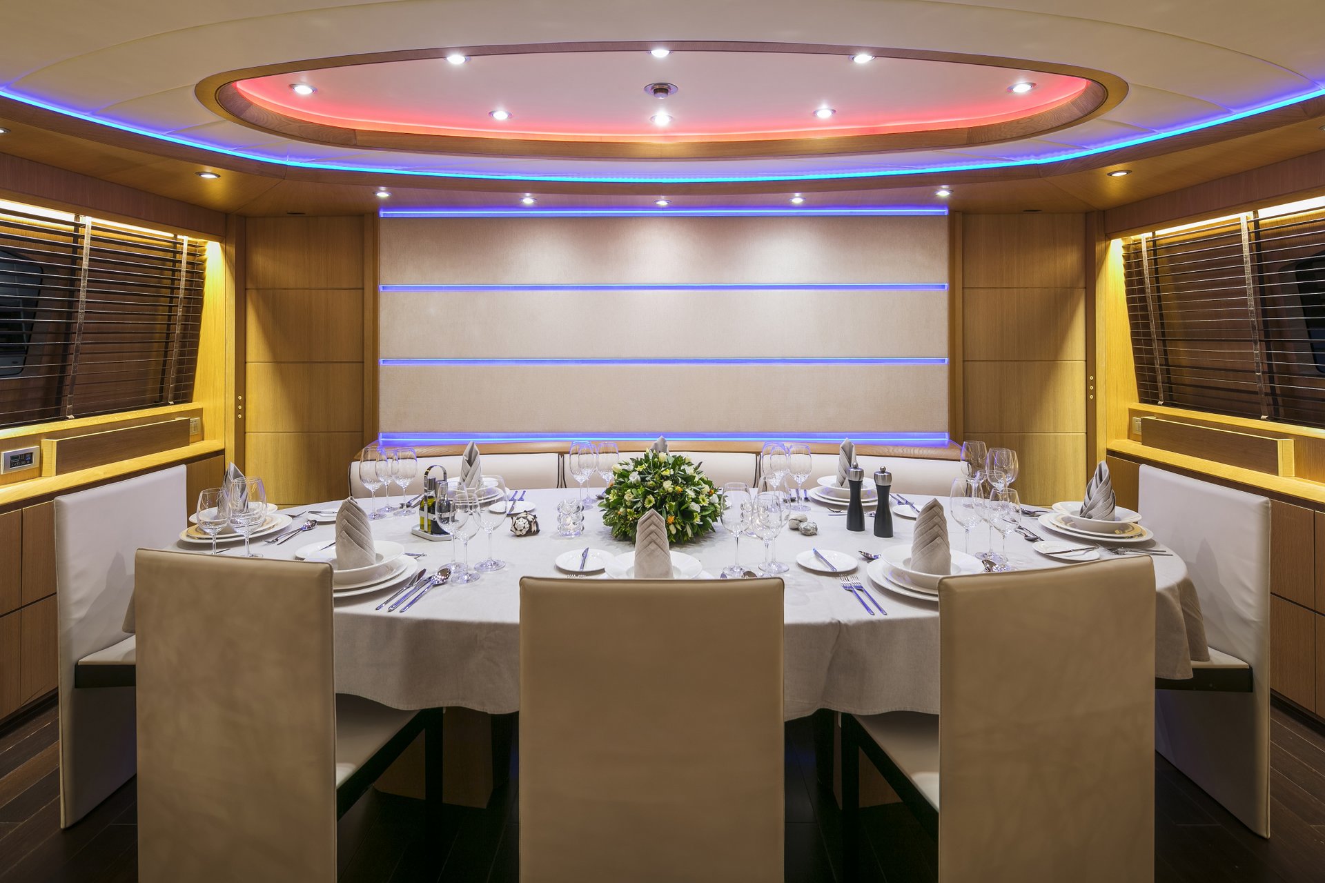 M/Y PARIS A yacht for charter indoor dining