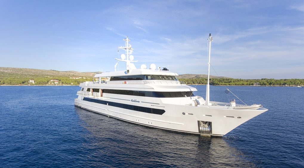 M/Y Katina yacht for charter full view on sea