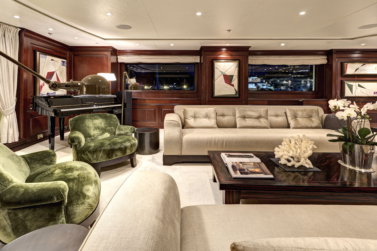 m/y azteca ii yacht for charter living room sofas