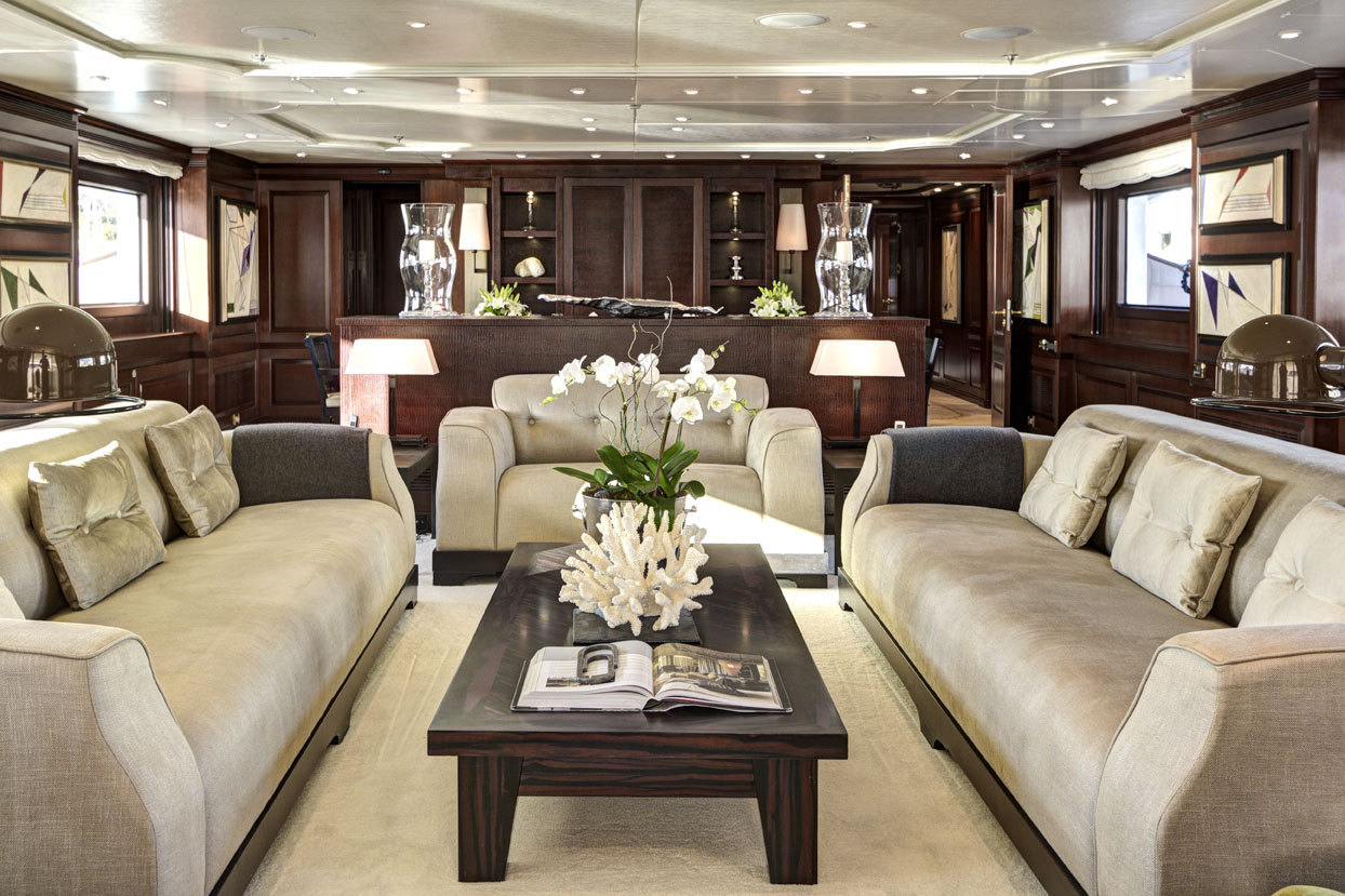 m/y azteca ii yacht for charter living room table