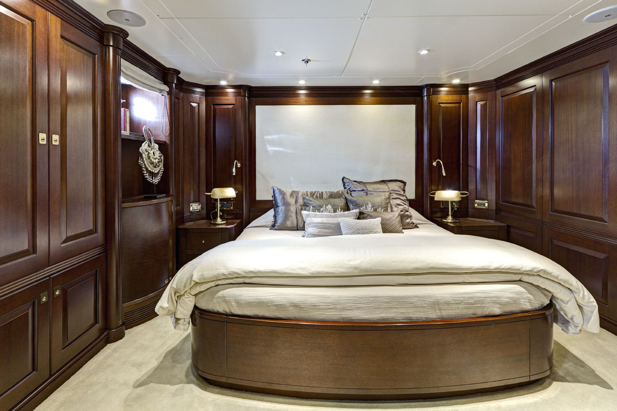 m/y azteca ii yacht for charter satin pillows