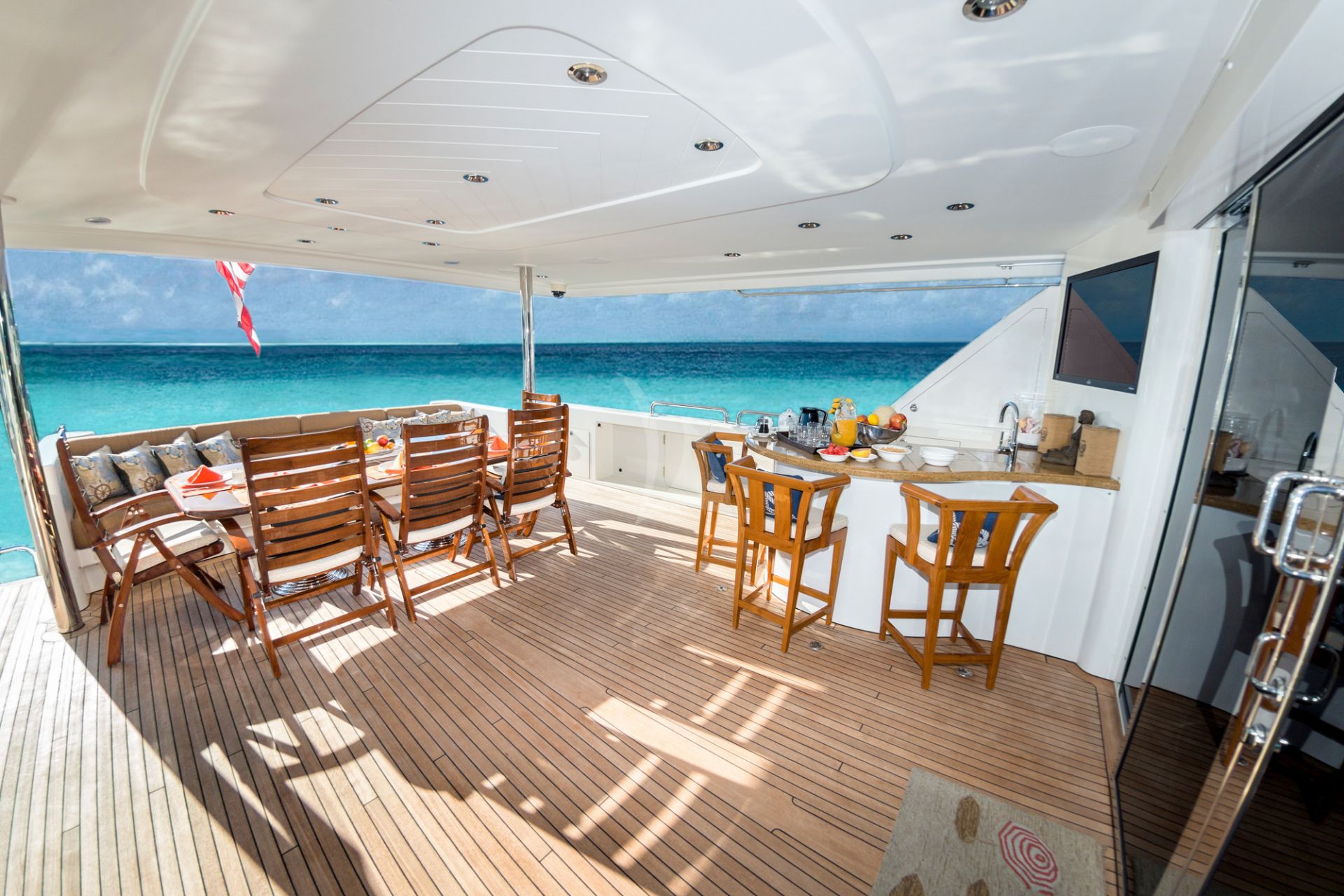 Deck aboard M/Y WILD KINGDOM yacht for charter