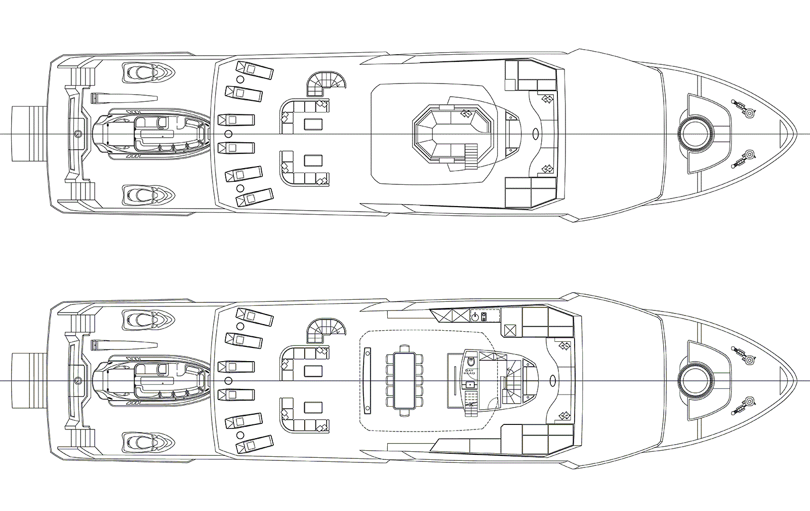 Deck Plan of M/Y PACIFICO 42 New Build Yacht for Sale