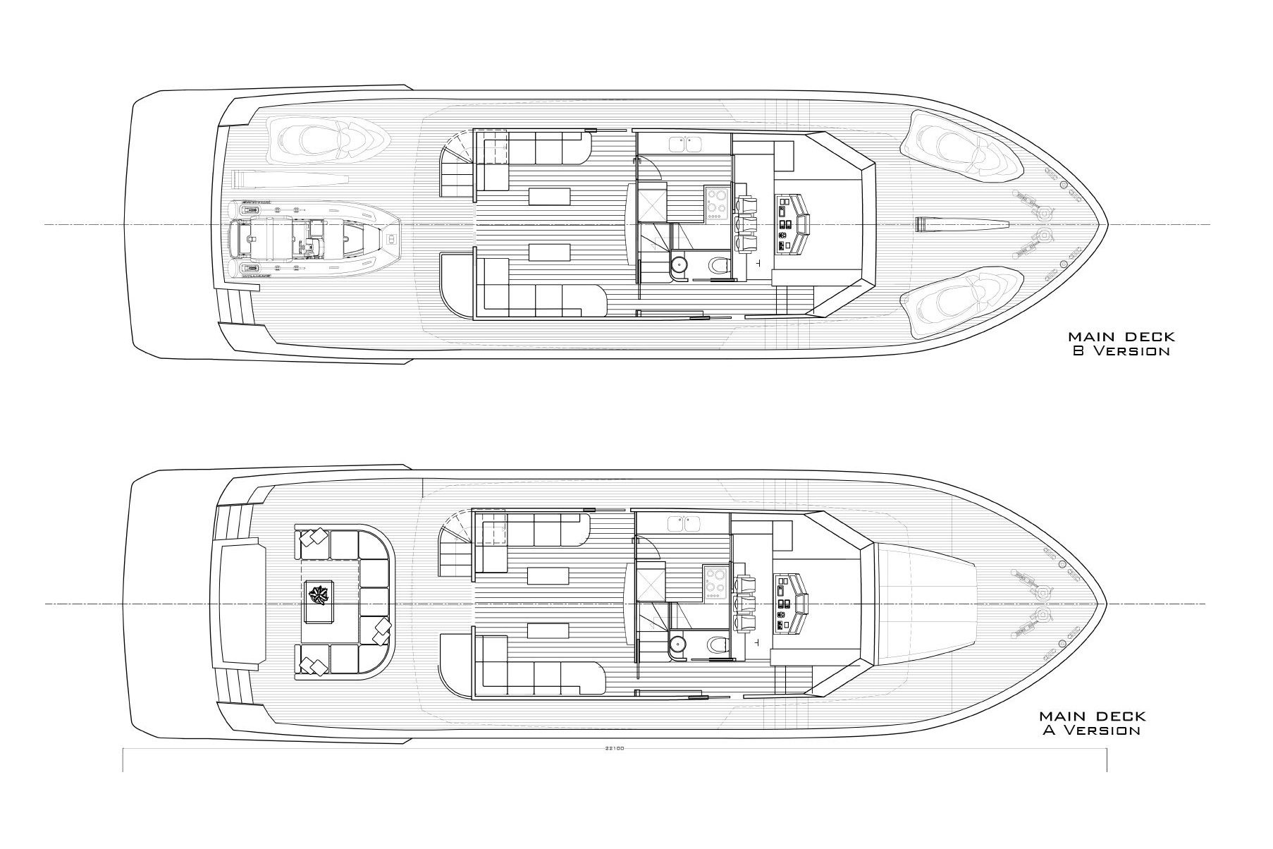 Deck Plan of M/Y Fast Cruise 22 New Build Yacht for Sale