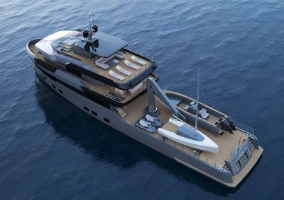 Aerial view of M/Y OMBRA 37 yacht for sale