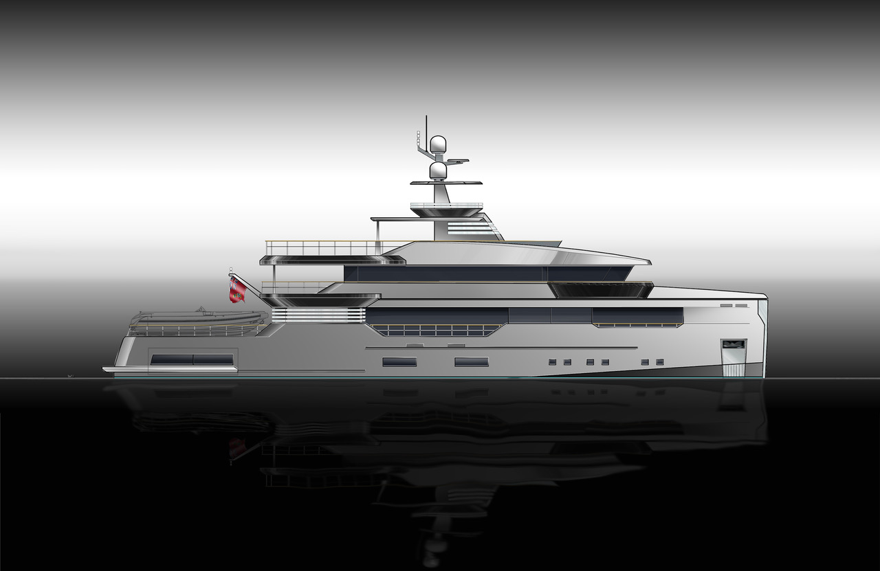 Profile View of M/Y PACIFICO 42 New Build Yacht for Sale