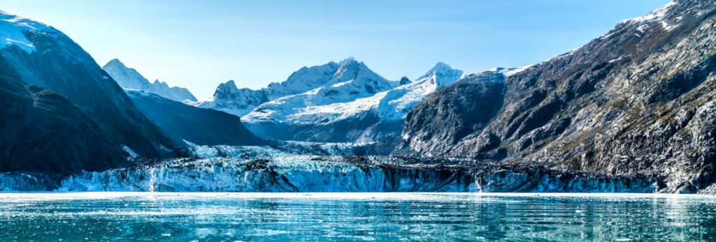 Mountainscape on a private Alaska yacht charter