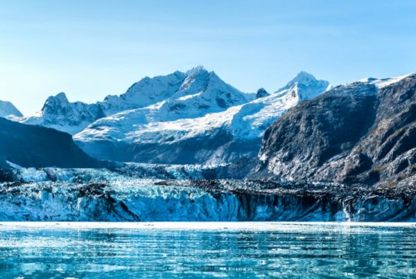 Mountainscape on a private Alaska yacht charter
