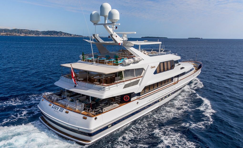 Stern View of M/Y Lucy III Yacht for Charter