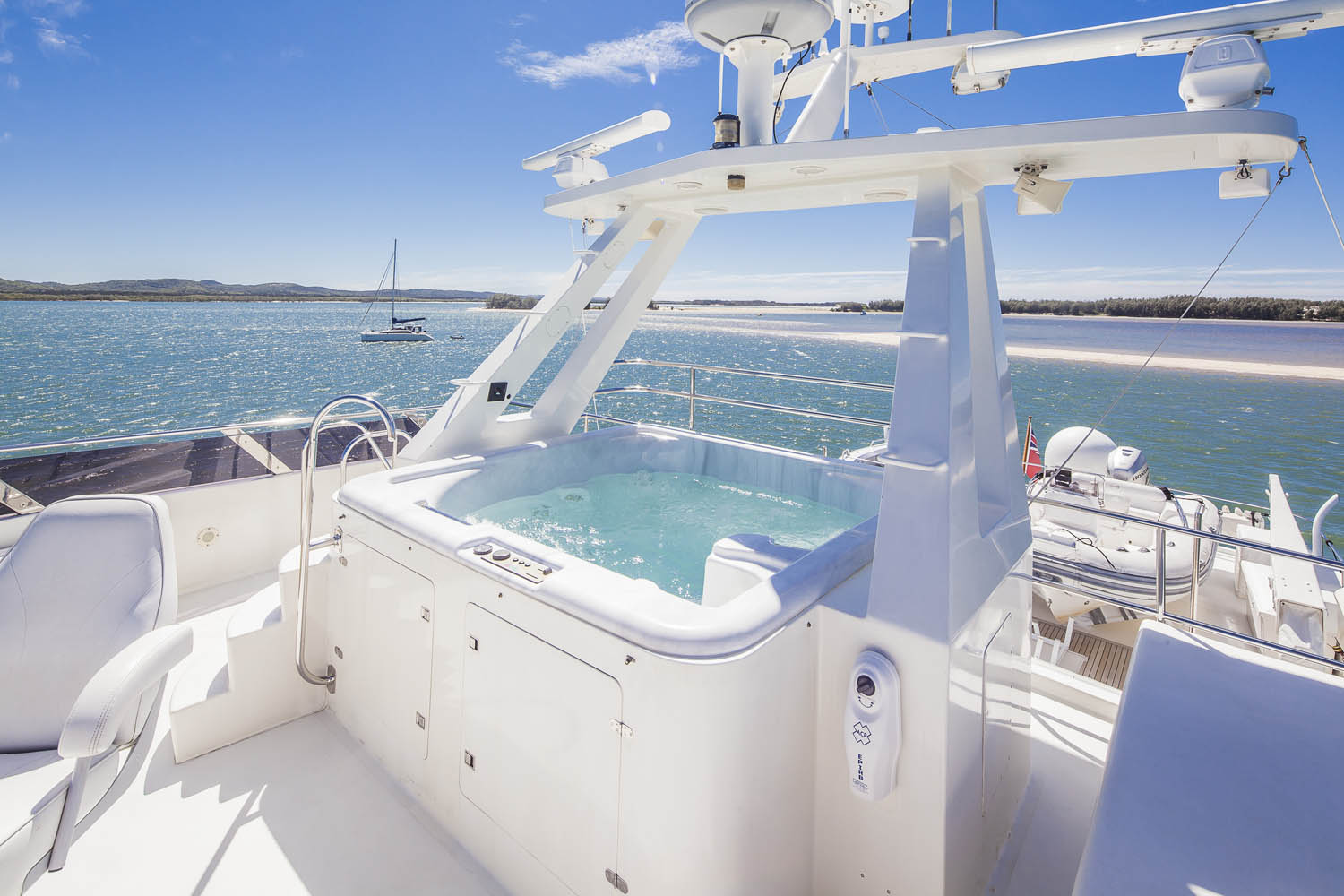 M/Y Silent World II yacht for sale hot tub on deck