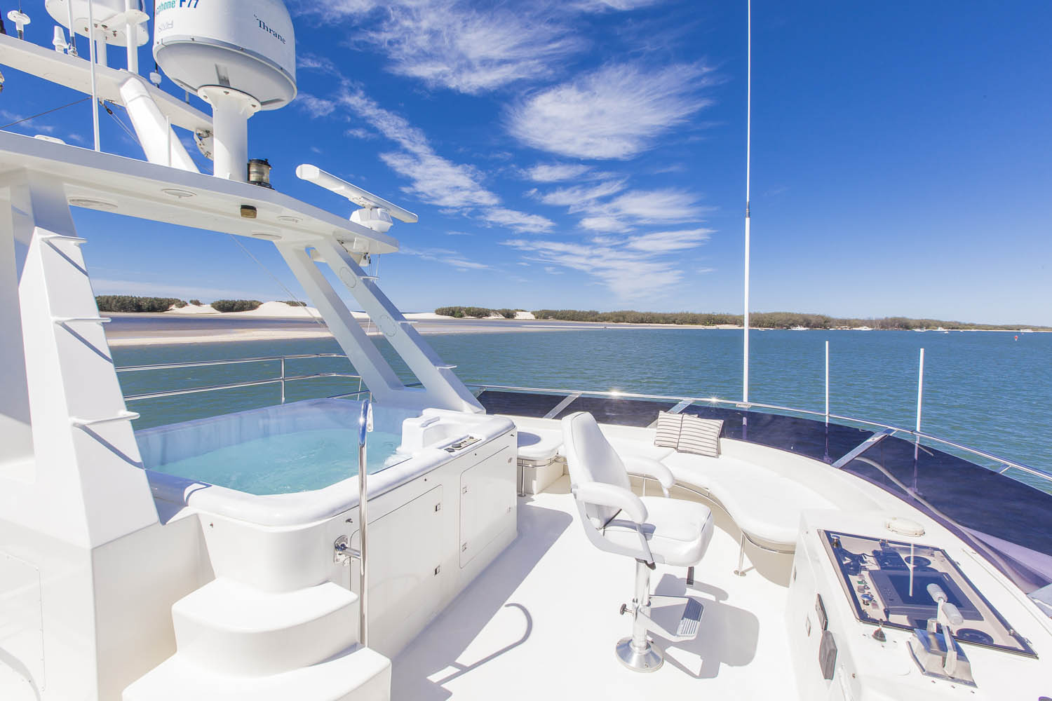 M/Y Silent World II yacht for sale top deck with hot tub