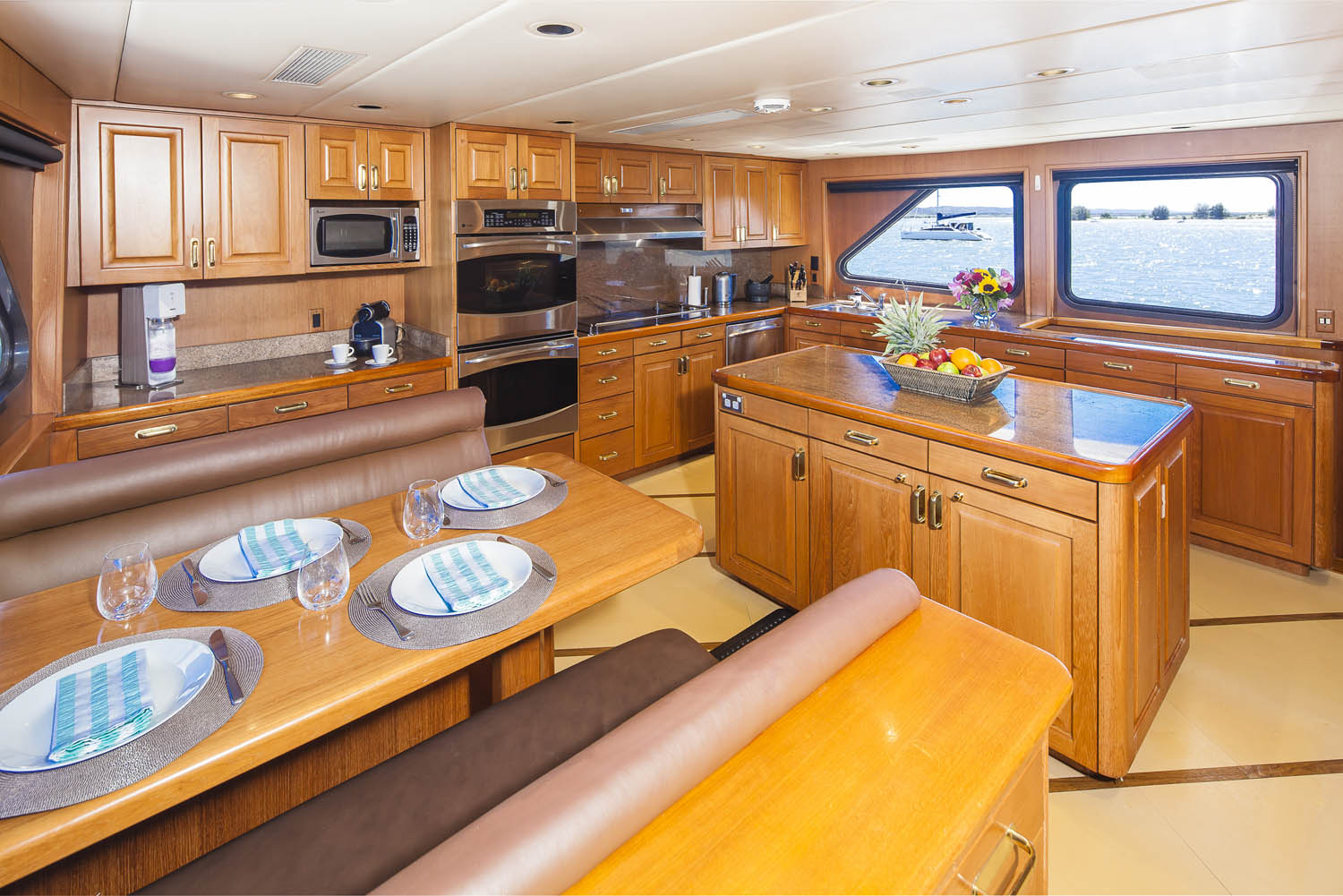 M/Y Silent World yacht for sale II galley kitchen