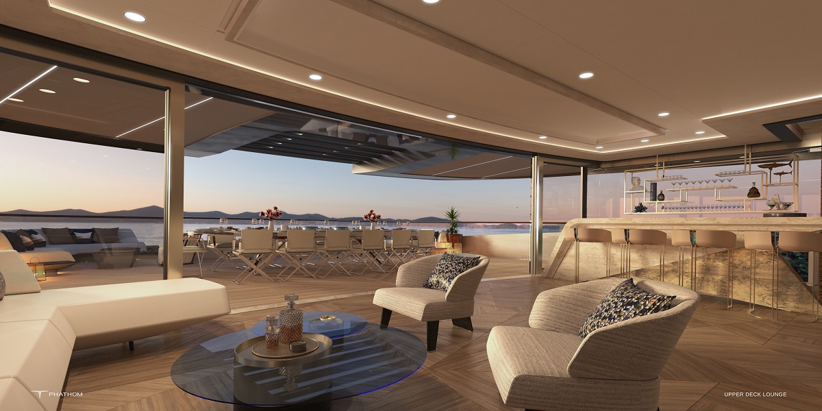 M/Y Phathom 80m Yacht for Sale Aft Salon - YACHTZOO