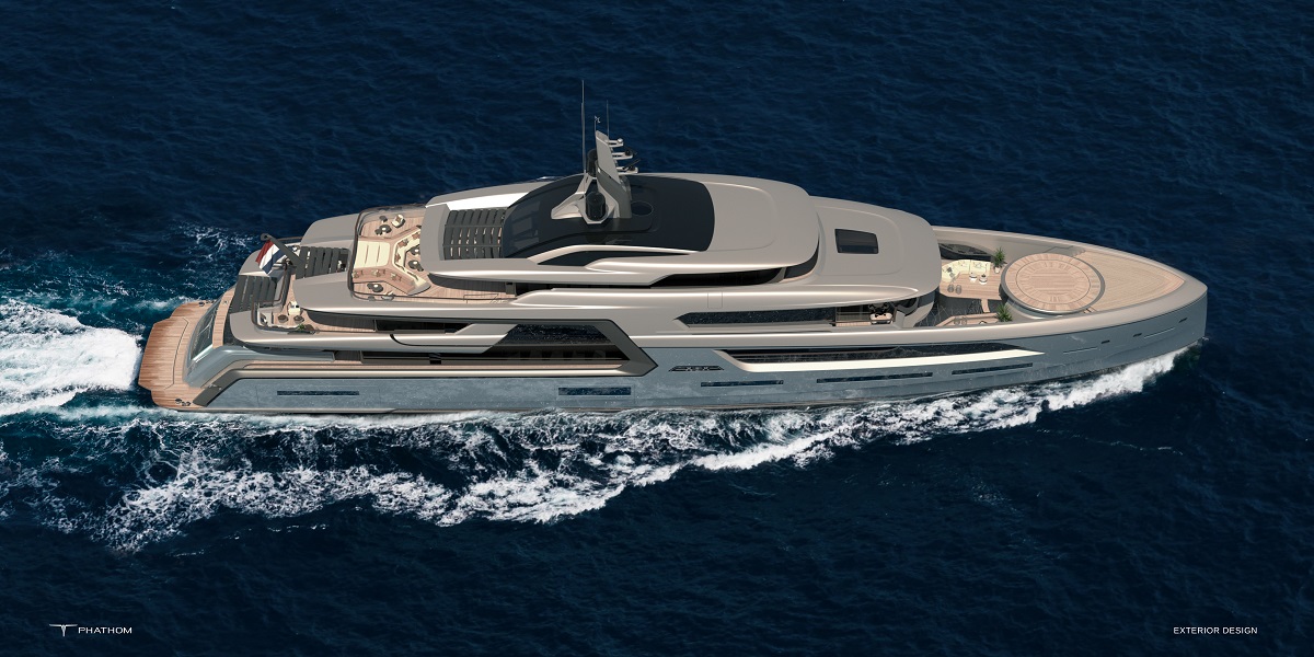 PHATHOM 80M new build yacht for sale - running shot - YACHTZOO