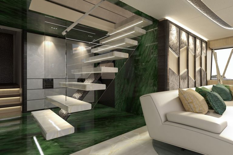 Interior Staircase - PHATHOM 60M Yacht for Sale - YACHTZOO