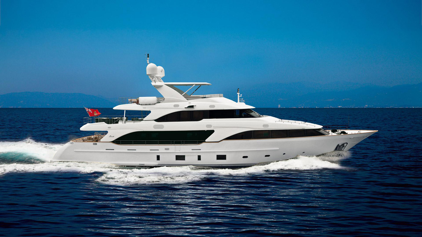 Side profile of Benetti yacht for sale Yachtzoo